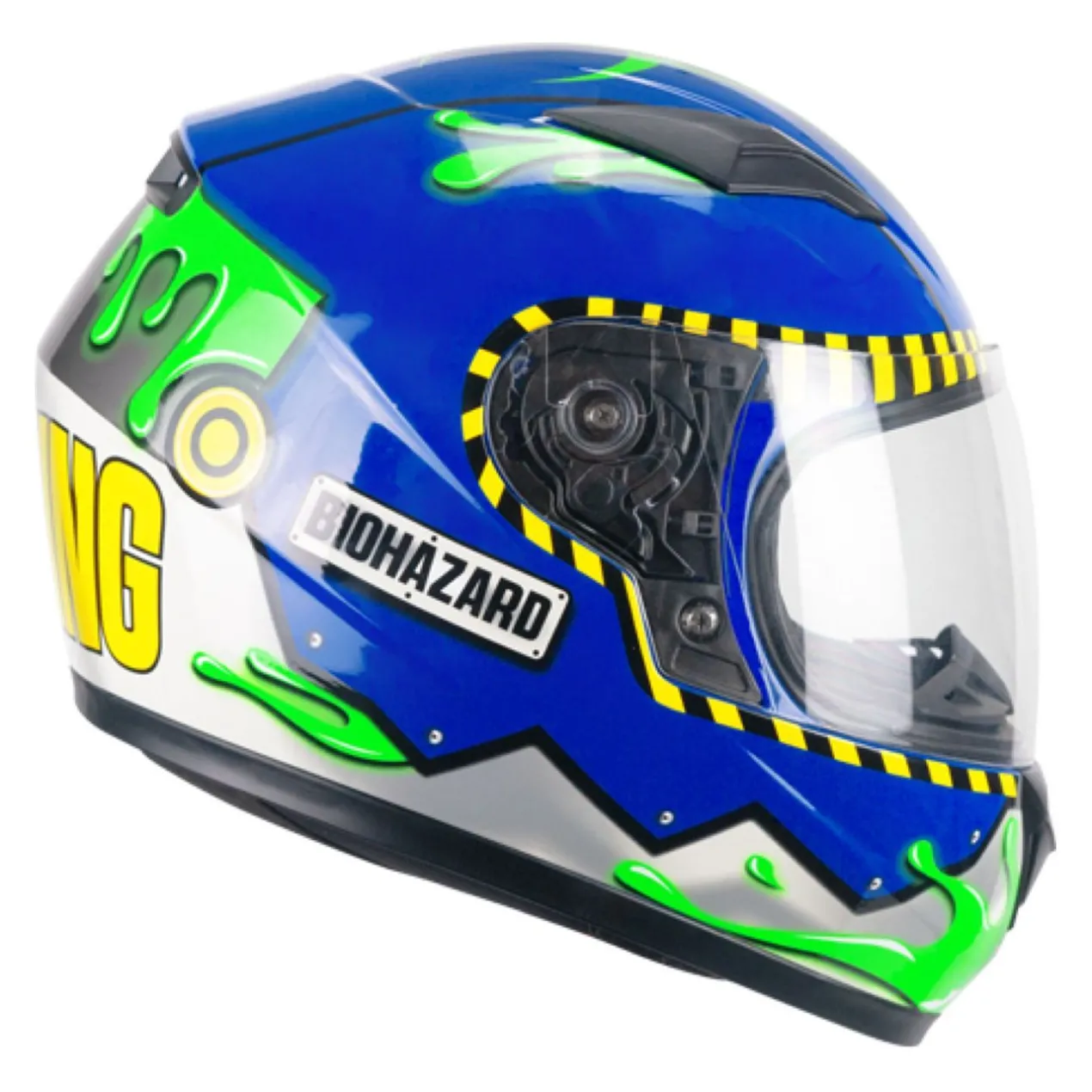 Casco Bambino Cgm 265r Lucky Bio Blu Giallo Verde Fluo