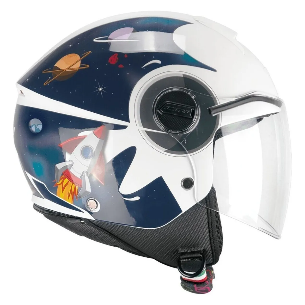 Casco Bambino Cgm 261s Mini Space Blu Bianco