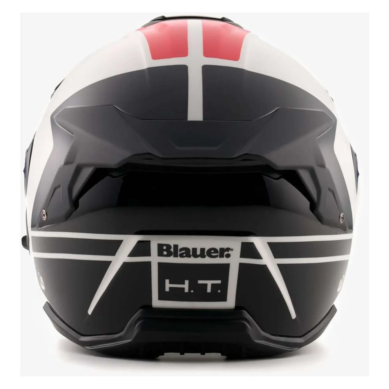 Casco Blauer Jet Jj01 Glossy White/red