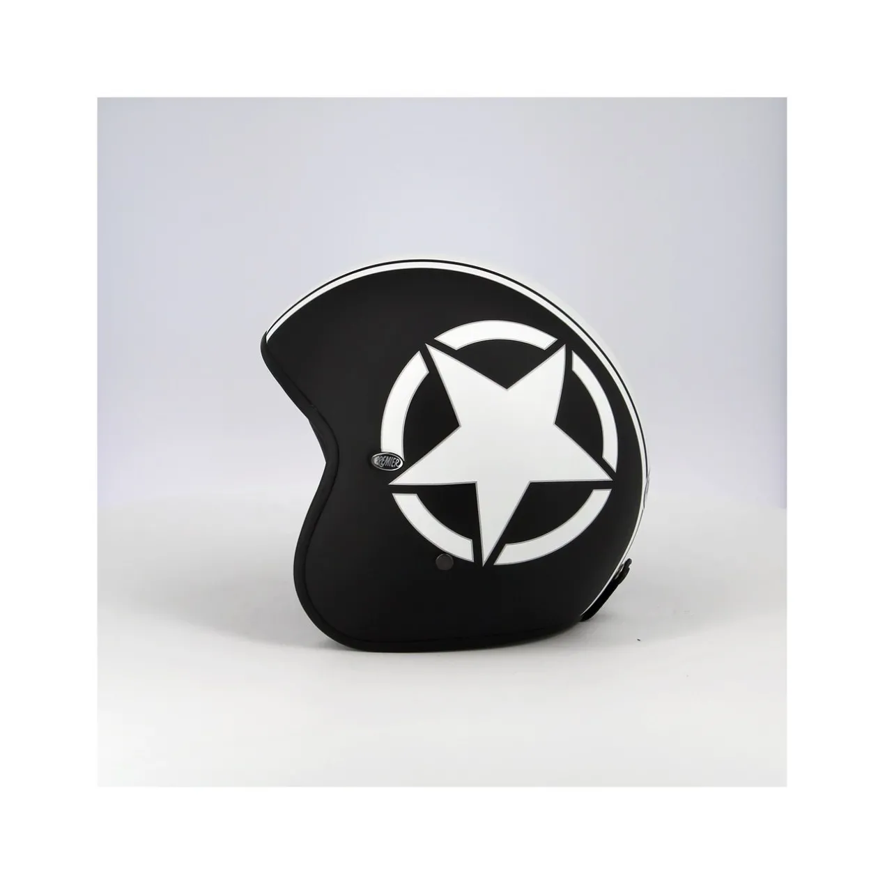 Casco Calotta Piccola Omologata Premier Le Petit Star Nero Opaco