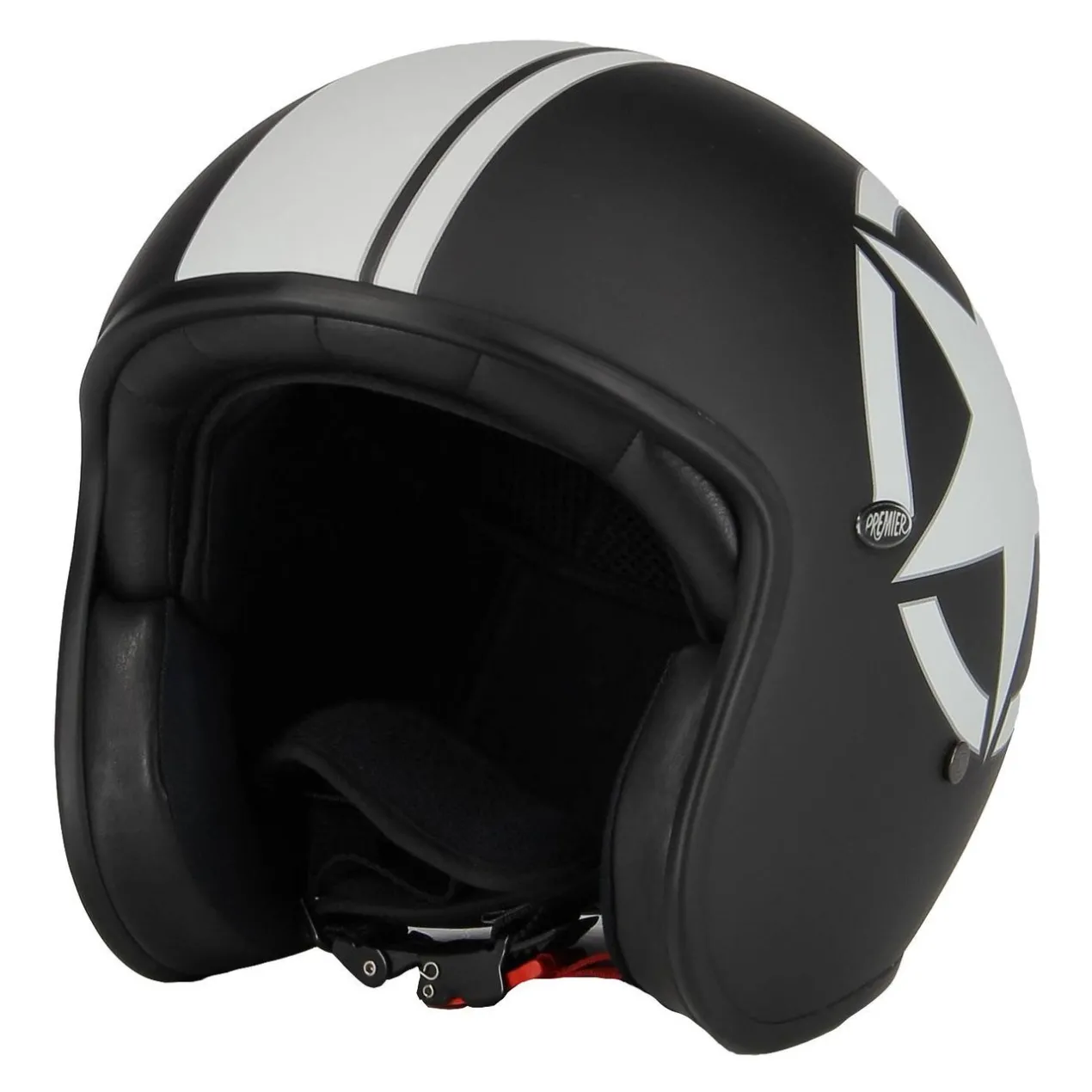 Casco Calotta Piccola Omologata Premier Le Petit Star Nero Opaco