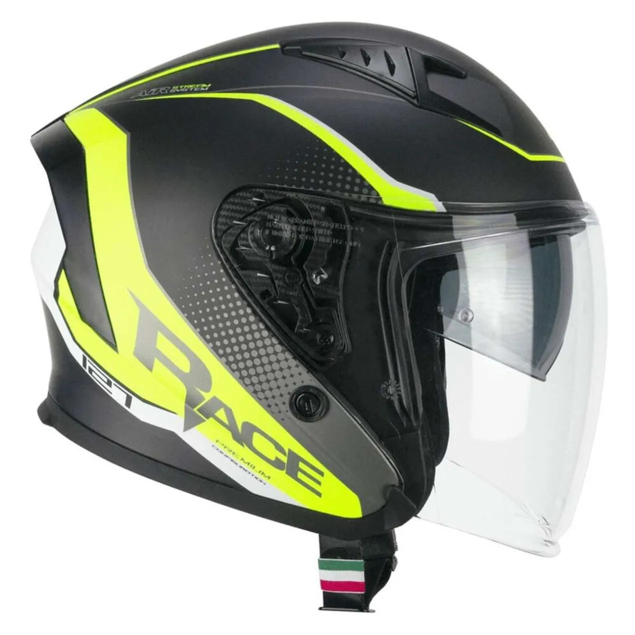 Casco Cgm 127g Deep Race Grafite Giallo Fluo