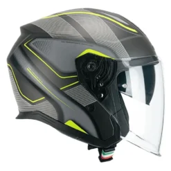 Casco Cgm 136g Rna Sport Grigio Giallo Fluo O