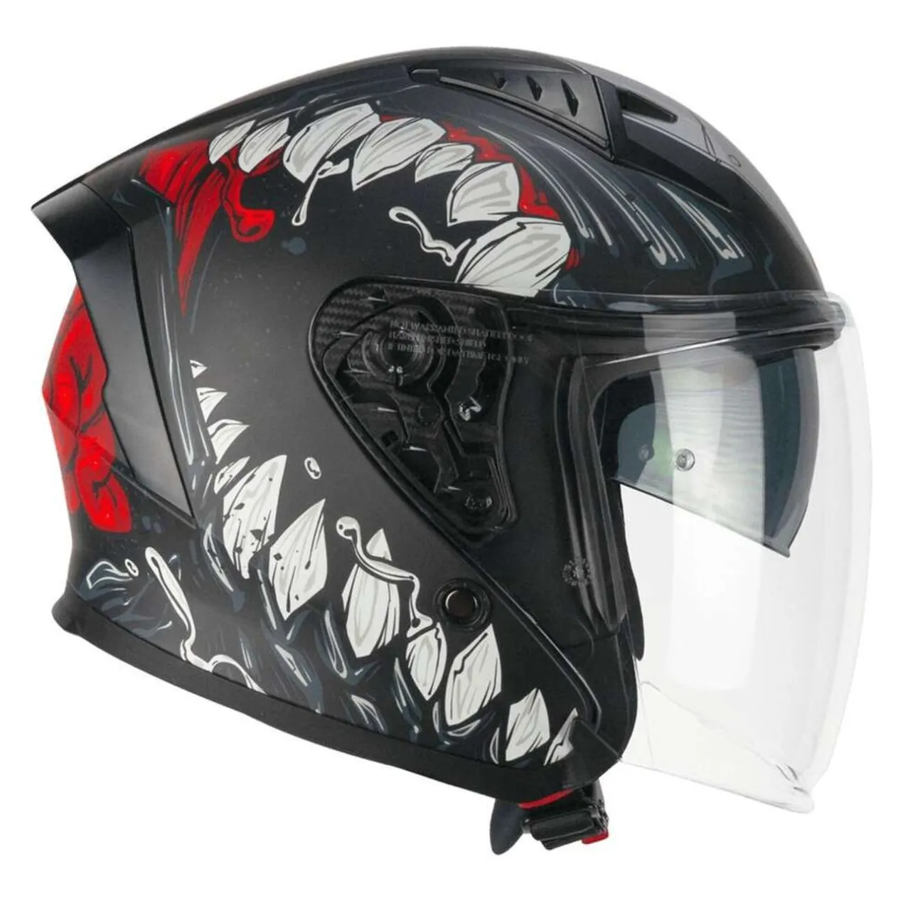 Casco Cgm 127x Deep Freaker Nero Rosso Opaco