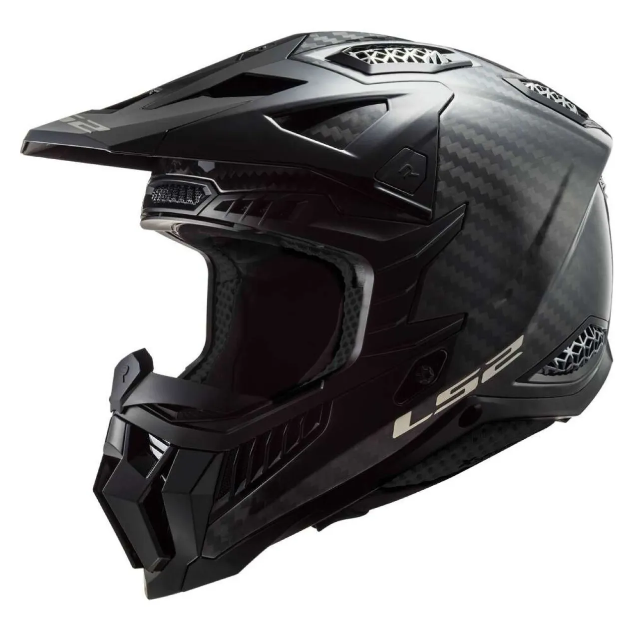 Casco Cross Ls2 Mx703 C X-force Carbon Gloss Carbon