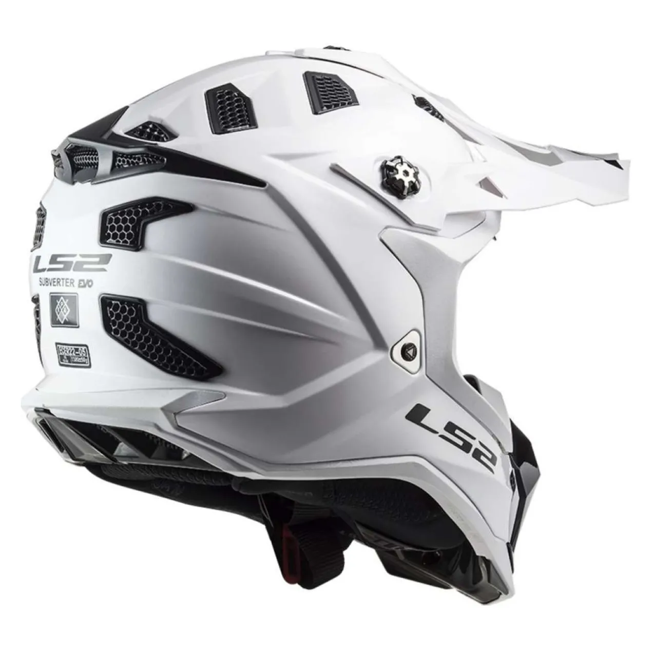 Casco Cross Ls2 Mx700 Subverter Solid Gloss White