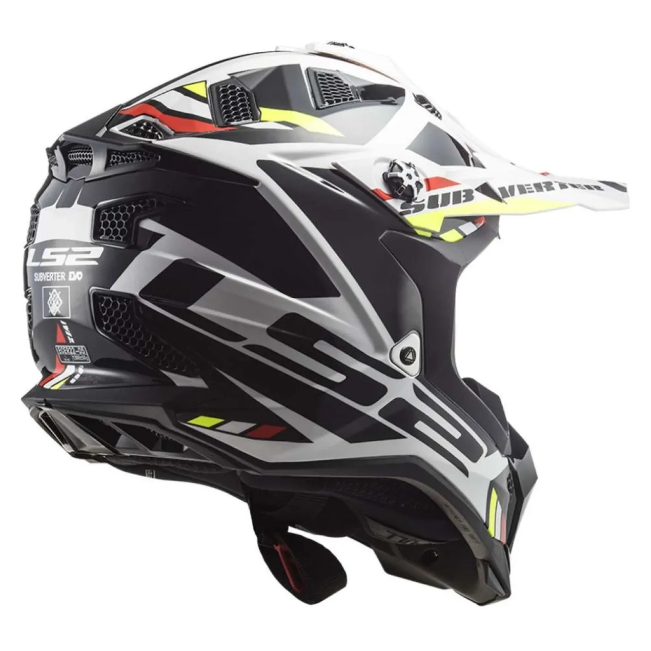 Casco Cross Ls2 Mx700 Subverter Stomp White Black
