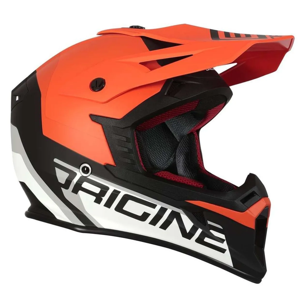 Casco Cross Origine Hero Mx Orange - Black Matt
