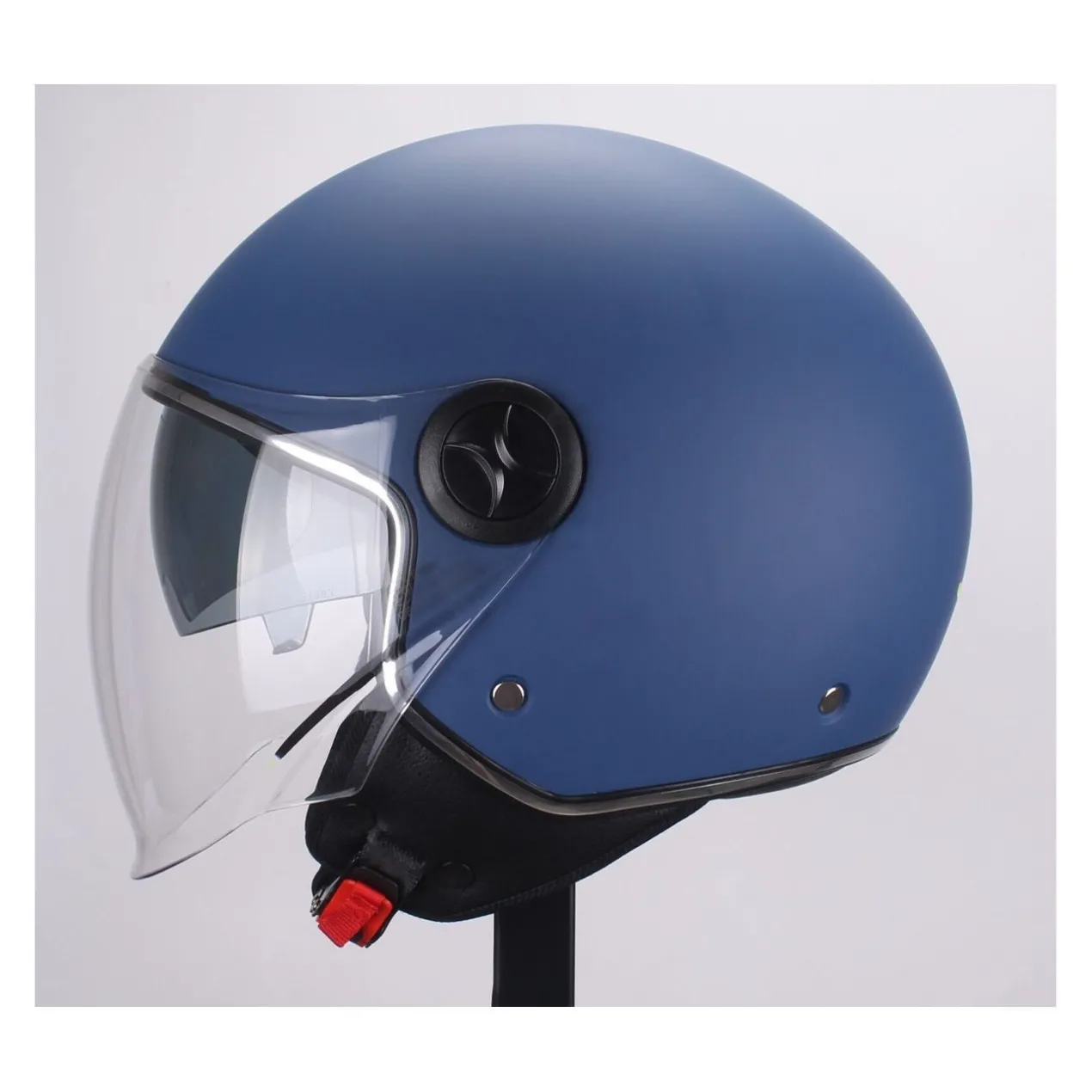 Casco Demi Jet Jfm 500 Con Sunvisor Blu Opaco