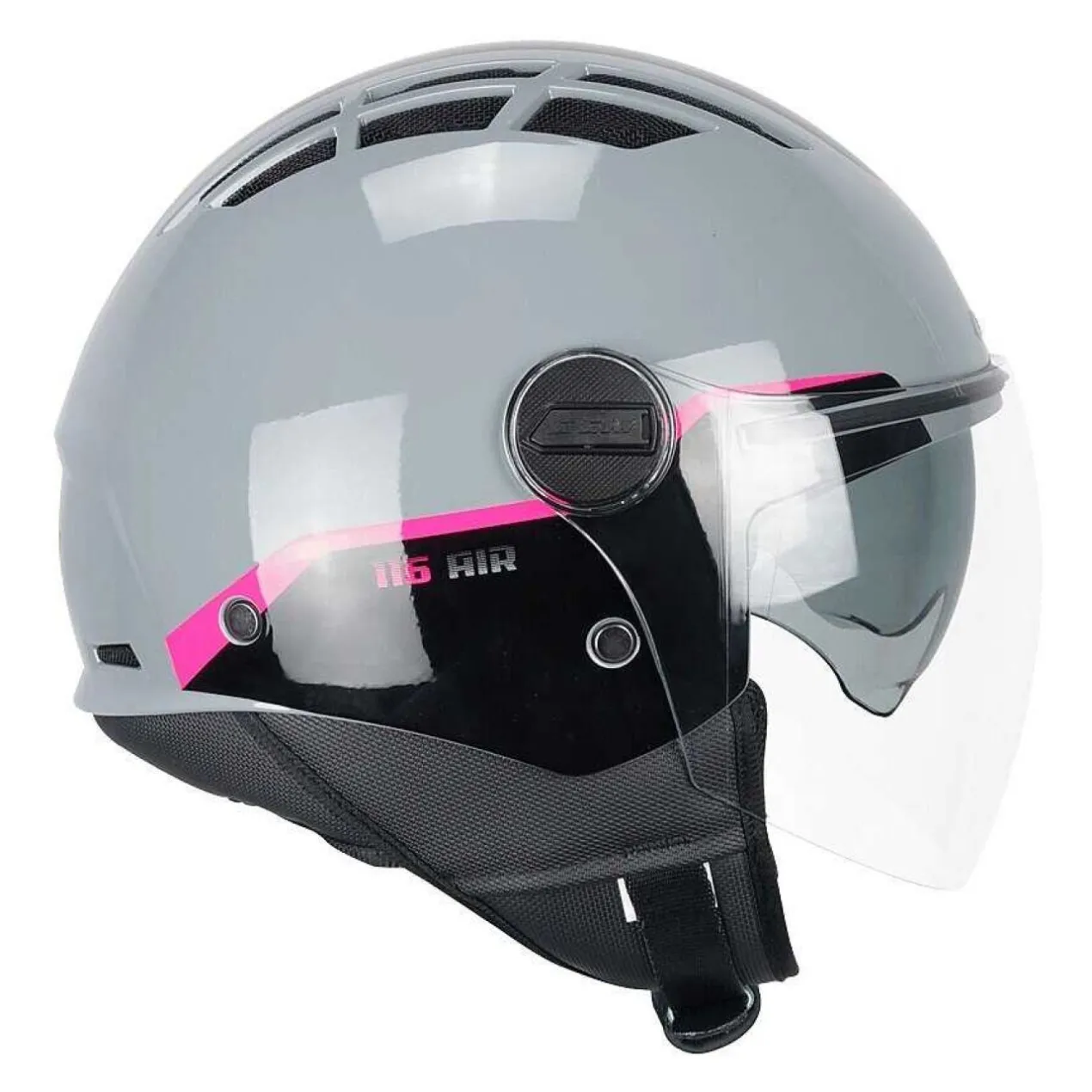 Casco Estivo Cgm 116a Air Mono Grigio Fucsia Fluo