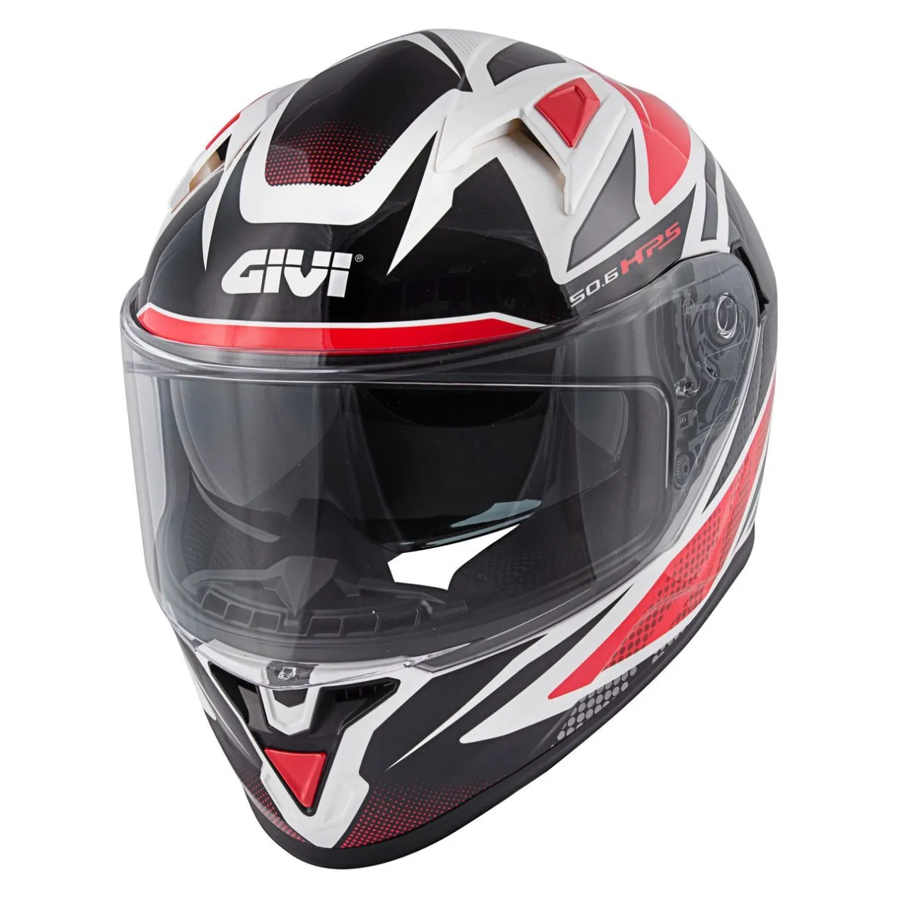 Casco Givi Integrale 50.6f Stoccarda Follow Bianco Rosso Nero