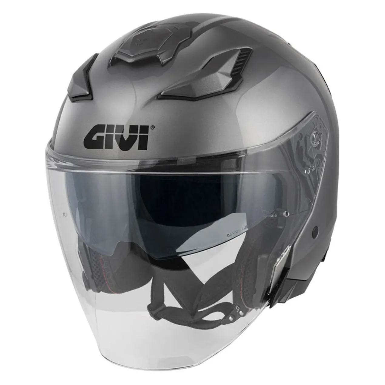 Casco Givi Jet Fibra X31 Fiber Solid Grigio Lucido