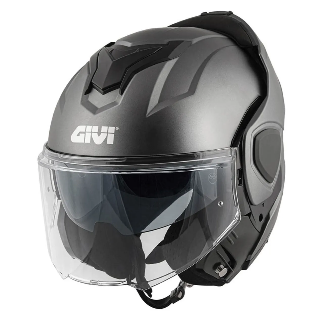 Casco Givi Reversibile X36 Fiber Solid Titanio Opaco
