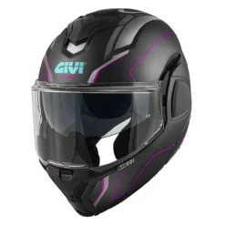 Casco Givi Reversibile X36 Pulse Nero Opaco Argento F