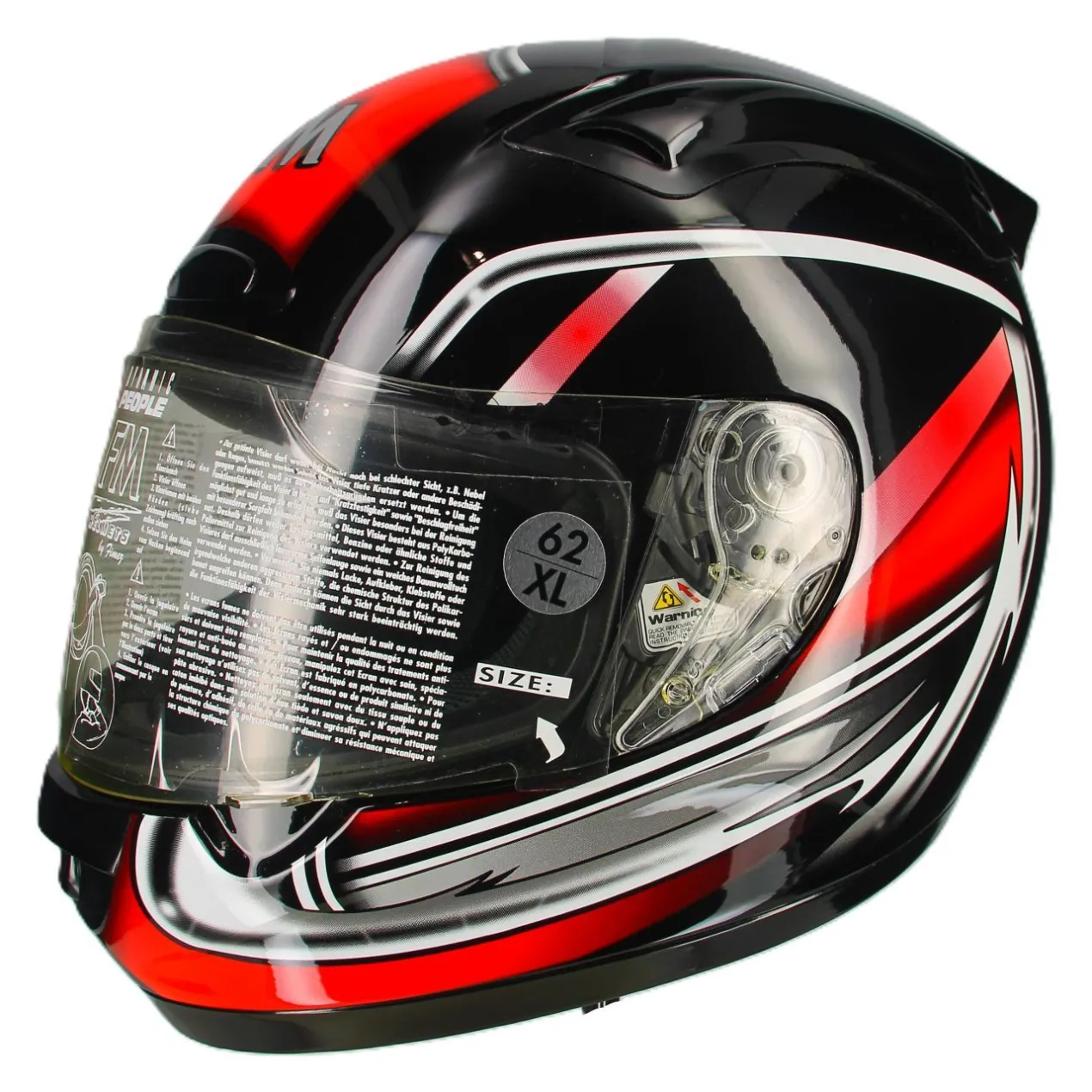 Casco in Fibra Fm Radikal Rosso Fantasia Ultimi Pezzi