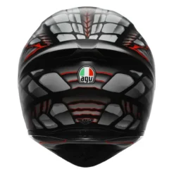 Casco Integrale Agv K1 E2206 Lyzard Matt Black/grey/red