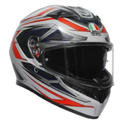 Casco Integrale Agv K3 E2206 Space Matt White/red Fluo