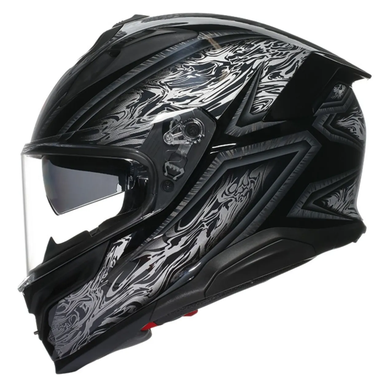 Casco Integrale Agv K7 In Fibra Damascus Black/silver