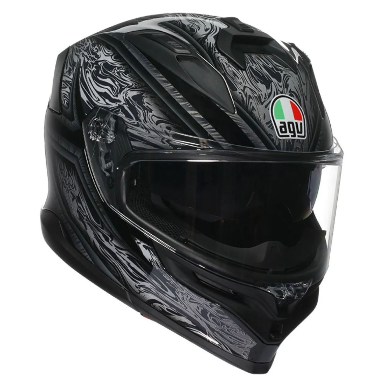 Casco Integrale Agv K7 In Fibra Damascus Black/silver