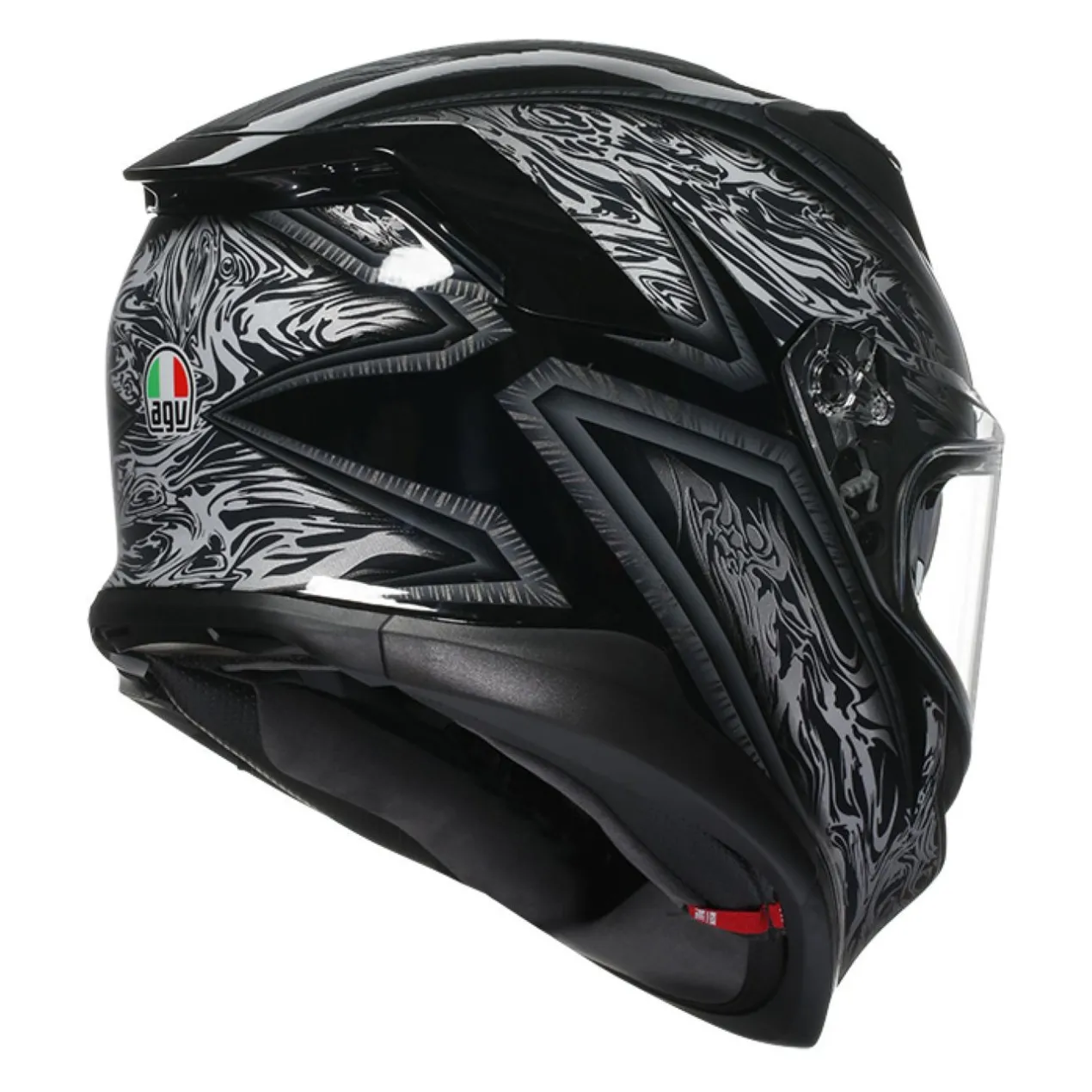 Casco Integrale Agv K7 In Fibra Damascus Black/silver
