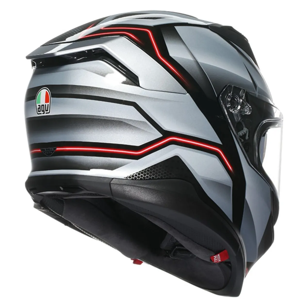 Casco Integrale Agv K7 In Fibra Jaeger Black/silver