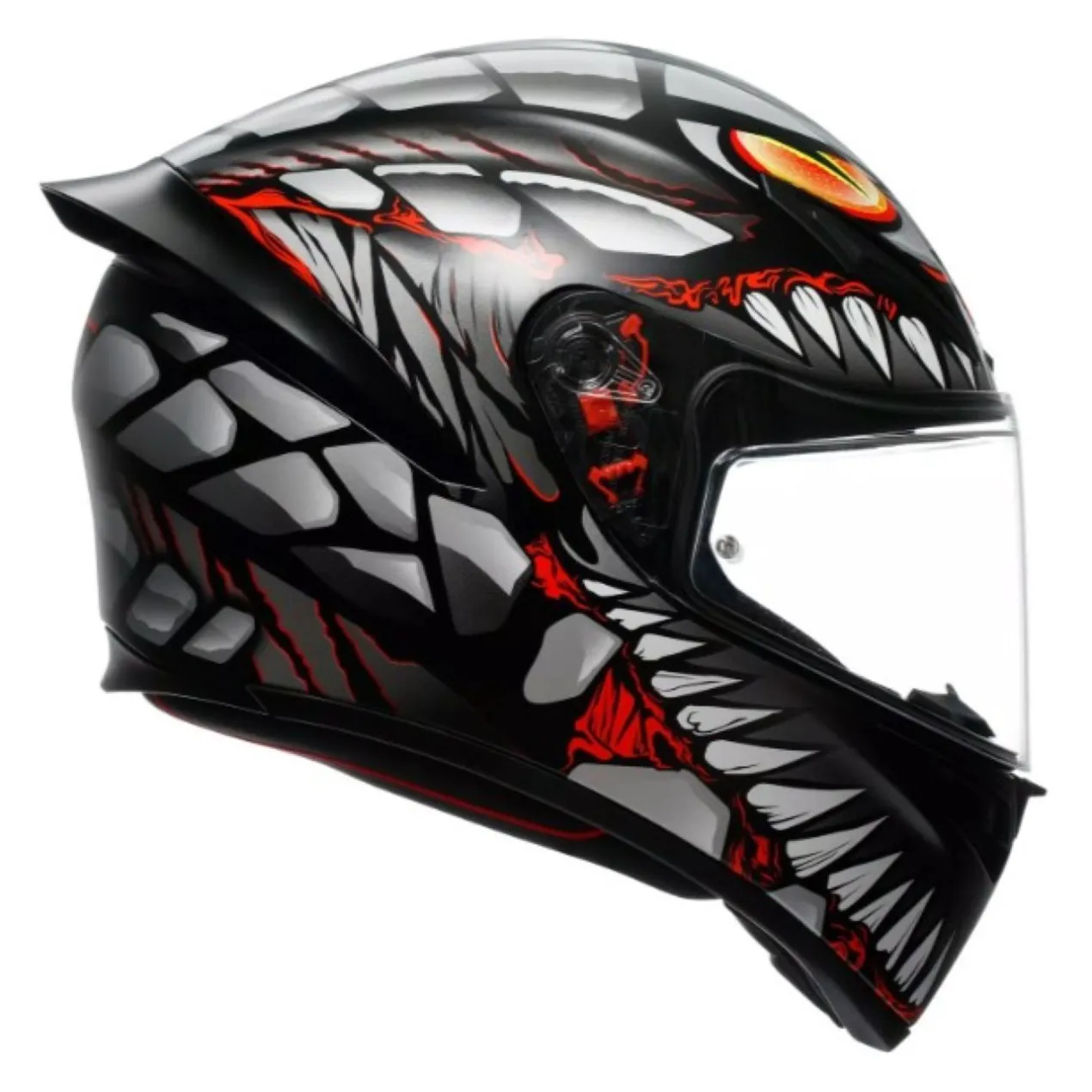 Casco Integrale Agv K1 S E2206 Graphic Lyzard Matt Black/grey/red