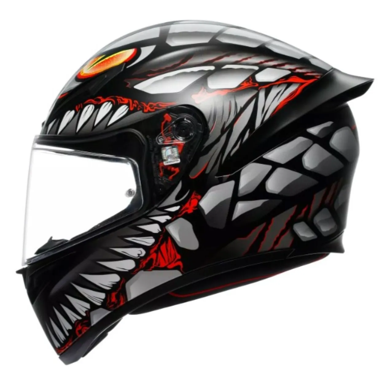 Casco Integrale Agv K1 S E2206 Graphic Lyzard Matt Black/grey/red