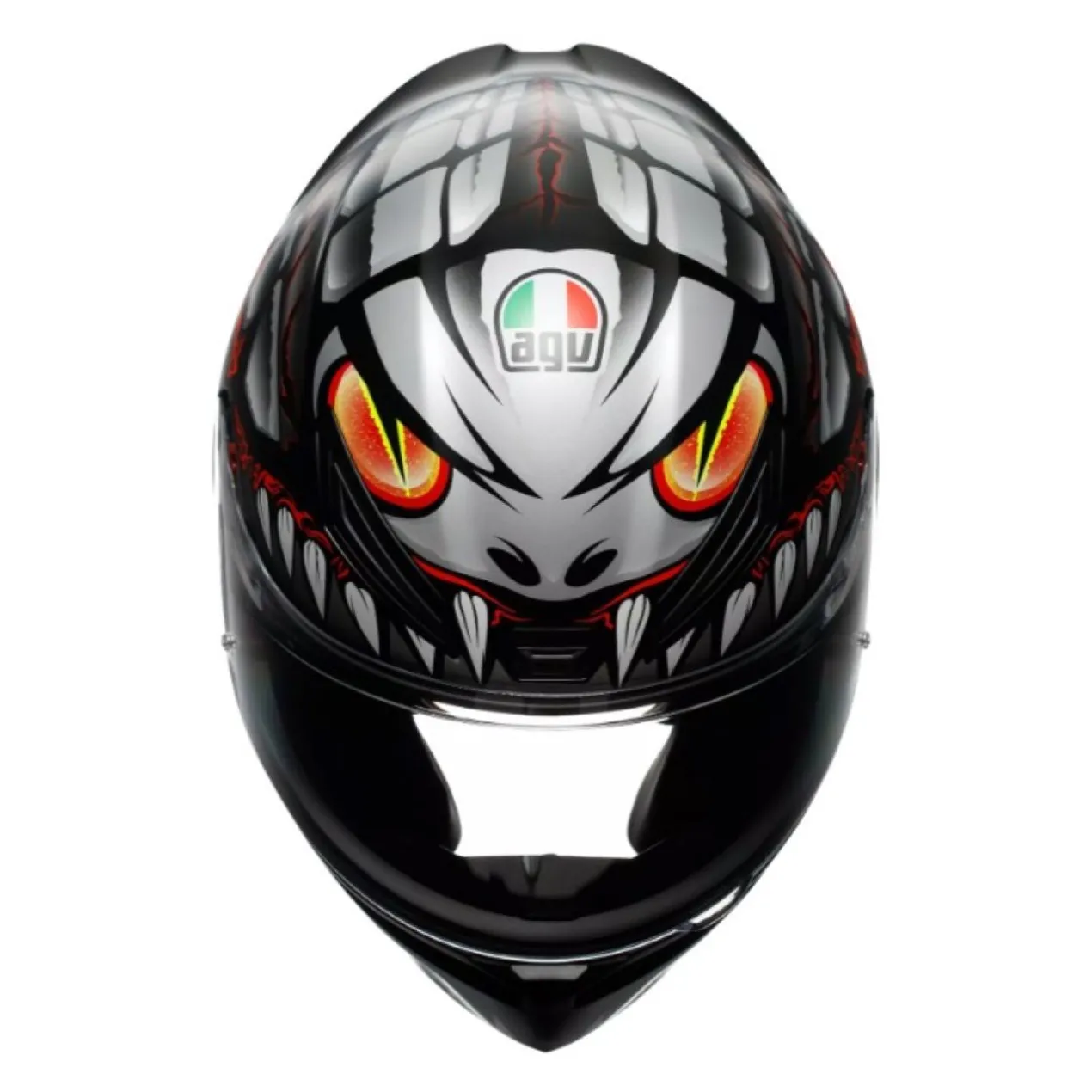 Casco Integrale Agv K1 S E2206 Graphic Lyzard Matt Black/grey/red