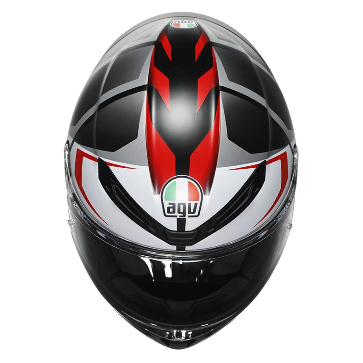 Casco Integrale Agv K6 S E2206 Mplk Graphic Karve Matt Black/white/red