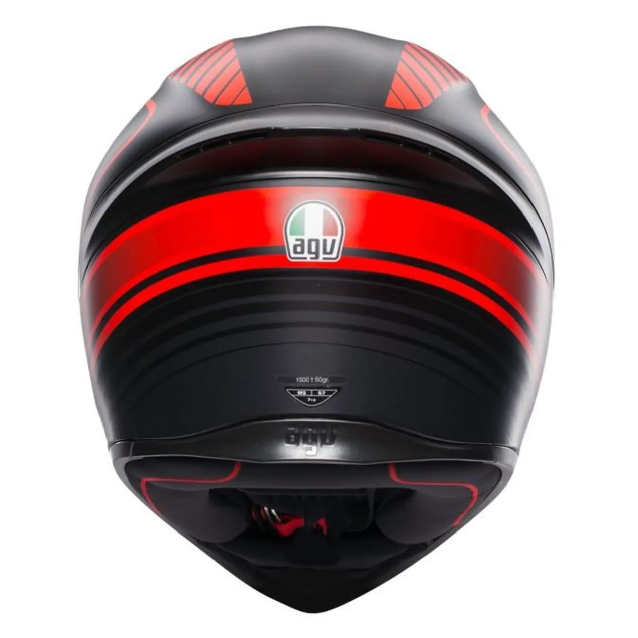 Casco Integrale Agv K1 S E06 Warmup Matt Black/re