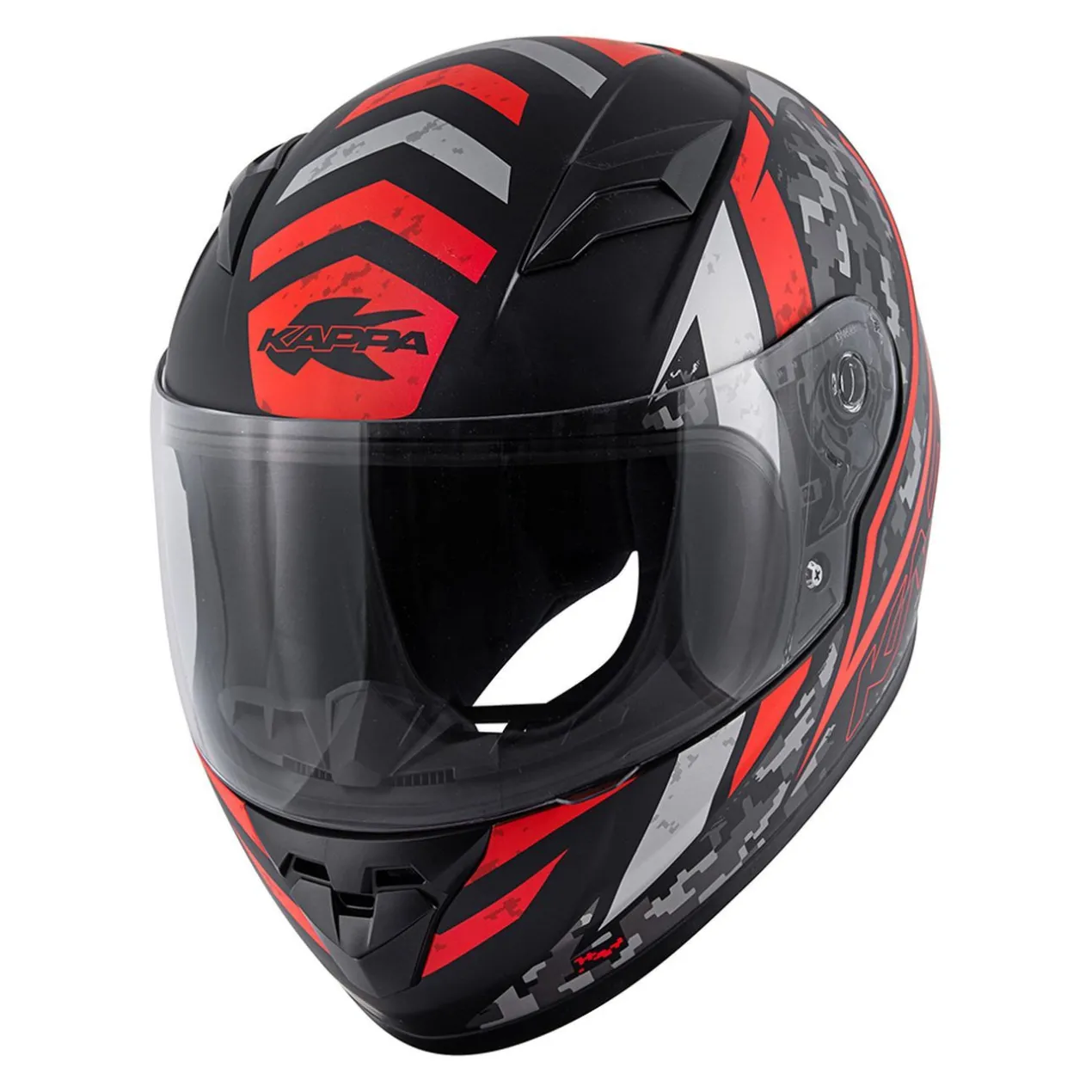 Casco Integrale Bambino Kj04 Evo Prox Nero Opaco / Rosso
