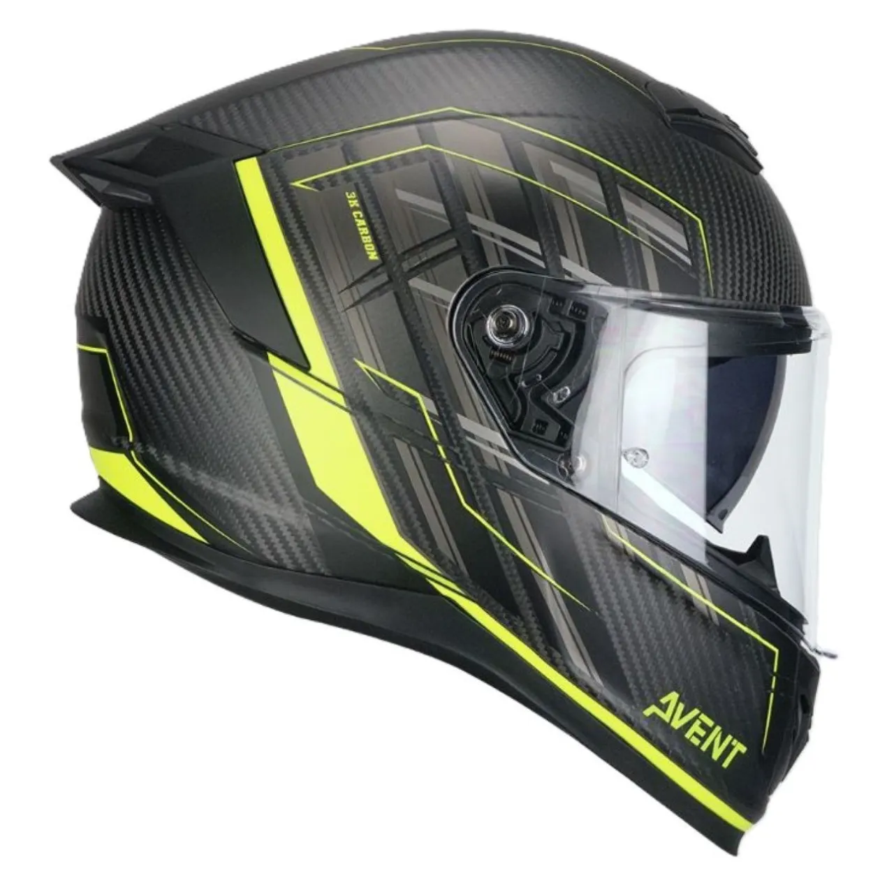 Casco Integrale Cgm 361g Avent Pro Sport Carbon Giallo Fluo O