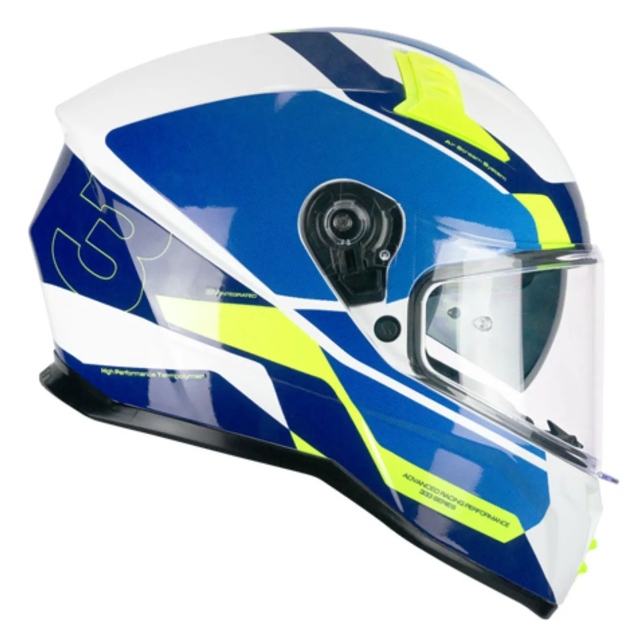 Casco Integrale Cgm 333g Onyx Sport Blu Giallo Fluo