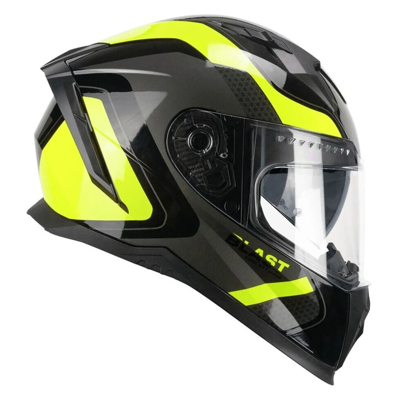 Casco Integrale Cgm 311r Blast Race Nero Giallo Fluo