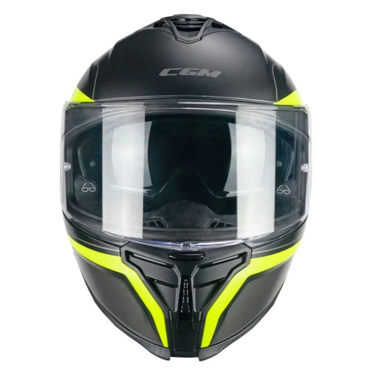 Casco Integrale Cgm 363x Shot Run Nero Giallo Fluo Opa