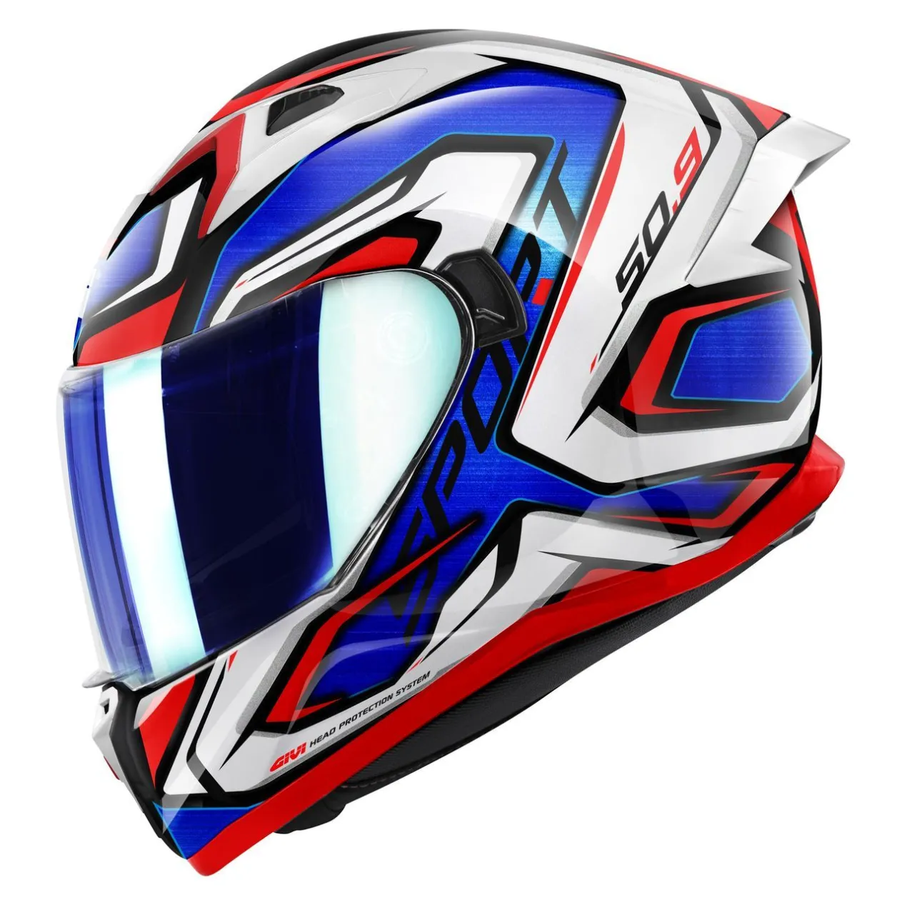 Casco Integrale Givi 50.9 Atomic Bianco/blu/rosso