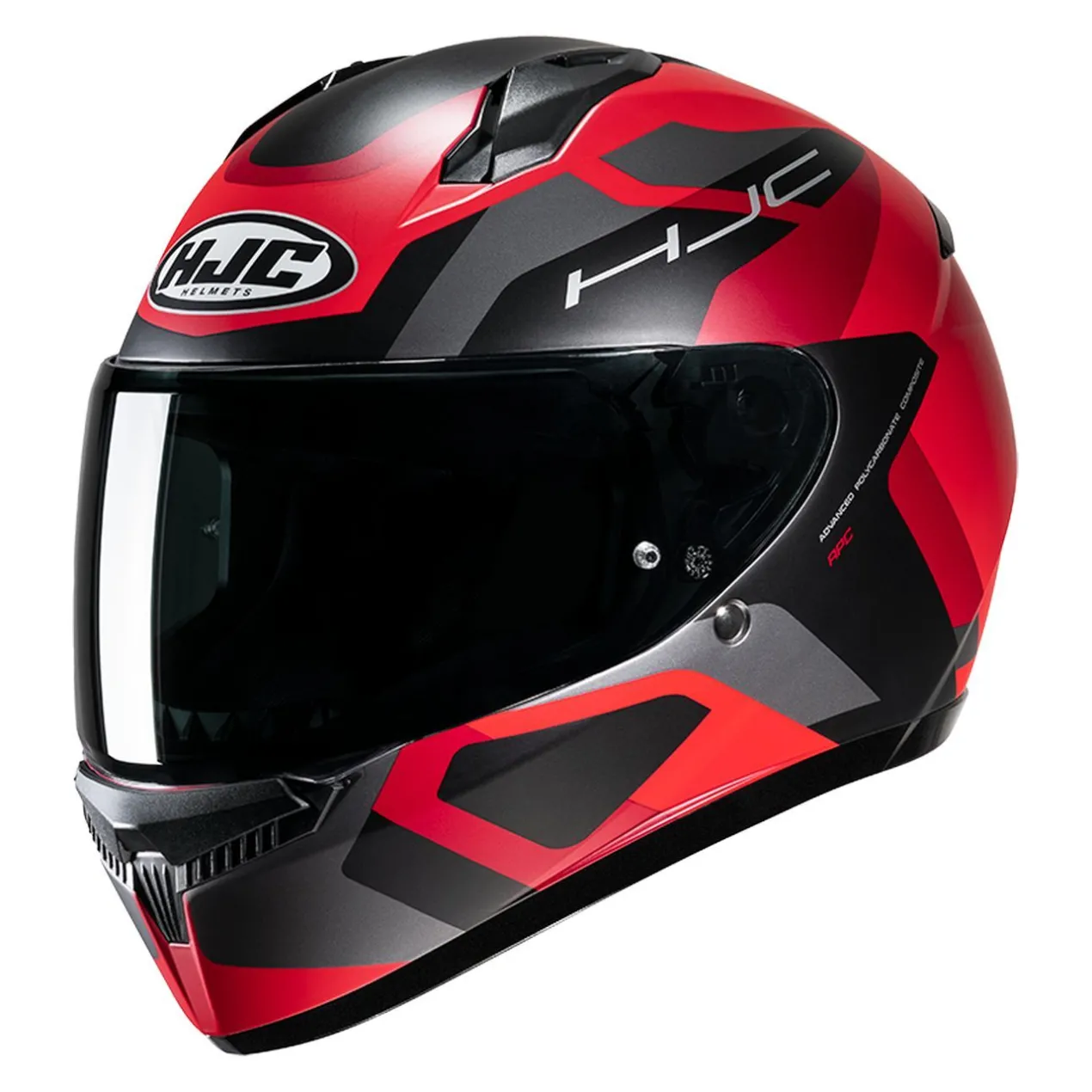 Casco Integrale Hjc C10 Tins Rosso Nero Opaco