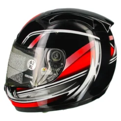 Casco Integrale In Fibra Fm Trad Rosso Fantasia Ultimi Pezzi