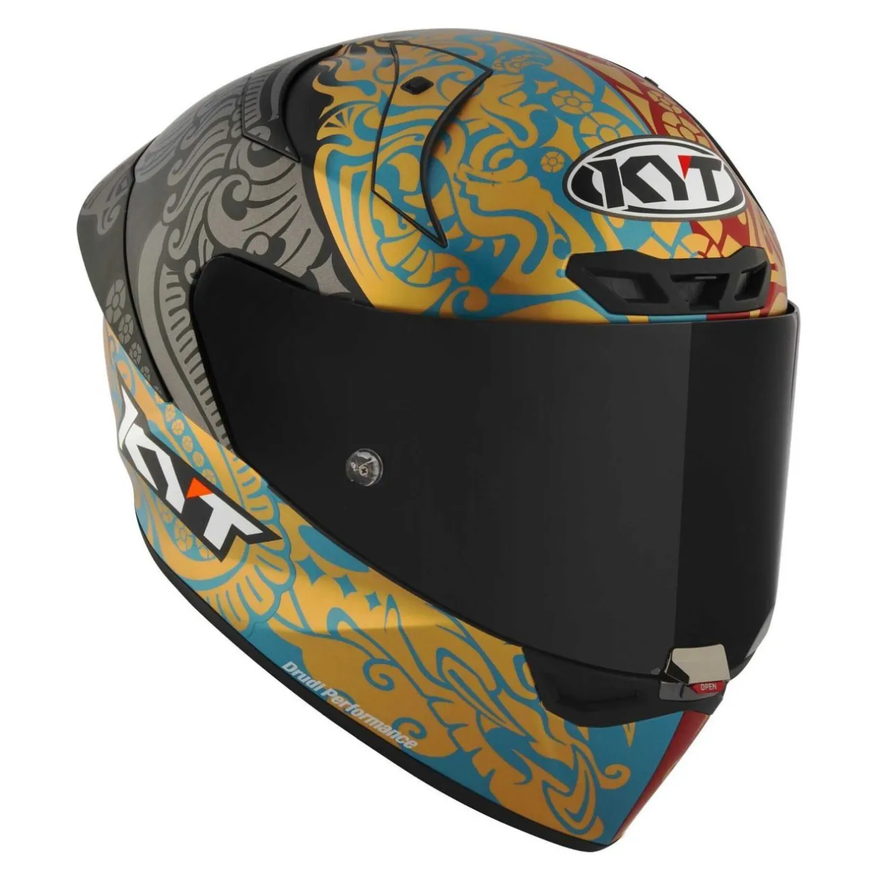 Casco Integrale Kyt Kx-1 Race Gp Replica Bastianini Fim 2024 Gold