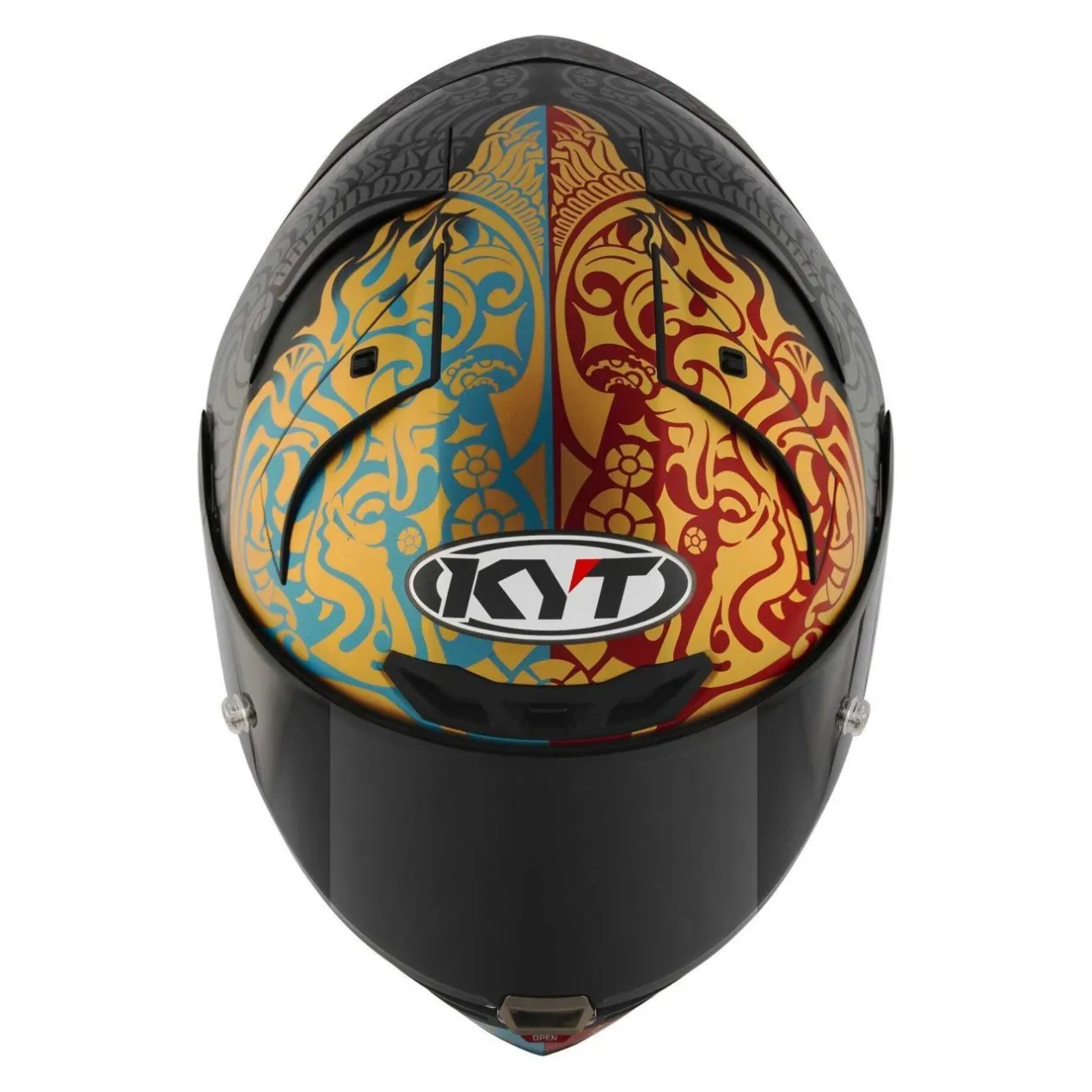 Casco Integrale Kyt Kx-1 Race Gp Replica Bastianini Fim 2024 Gold