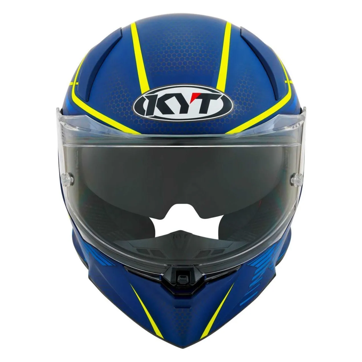 Casco Integrale Kyt R2r Concept Matt Blue/yellow