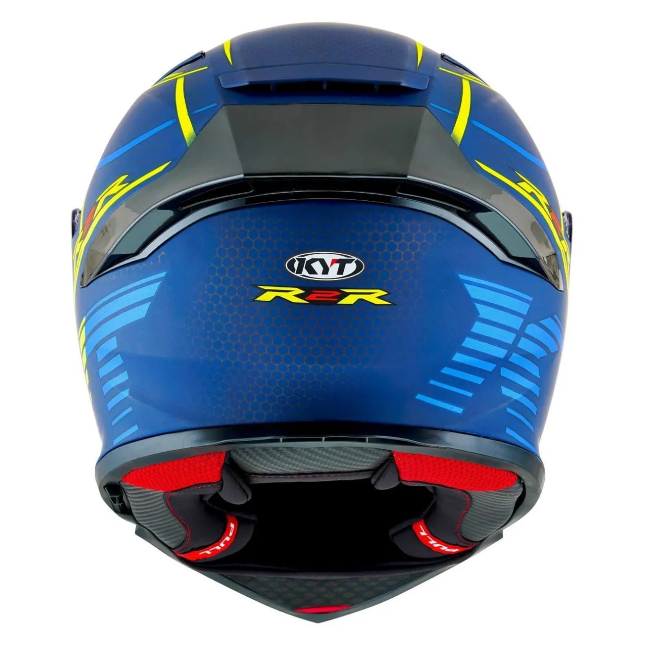 Casco Integrale Kyt R2r Concept Matt Blue/yellow