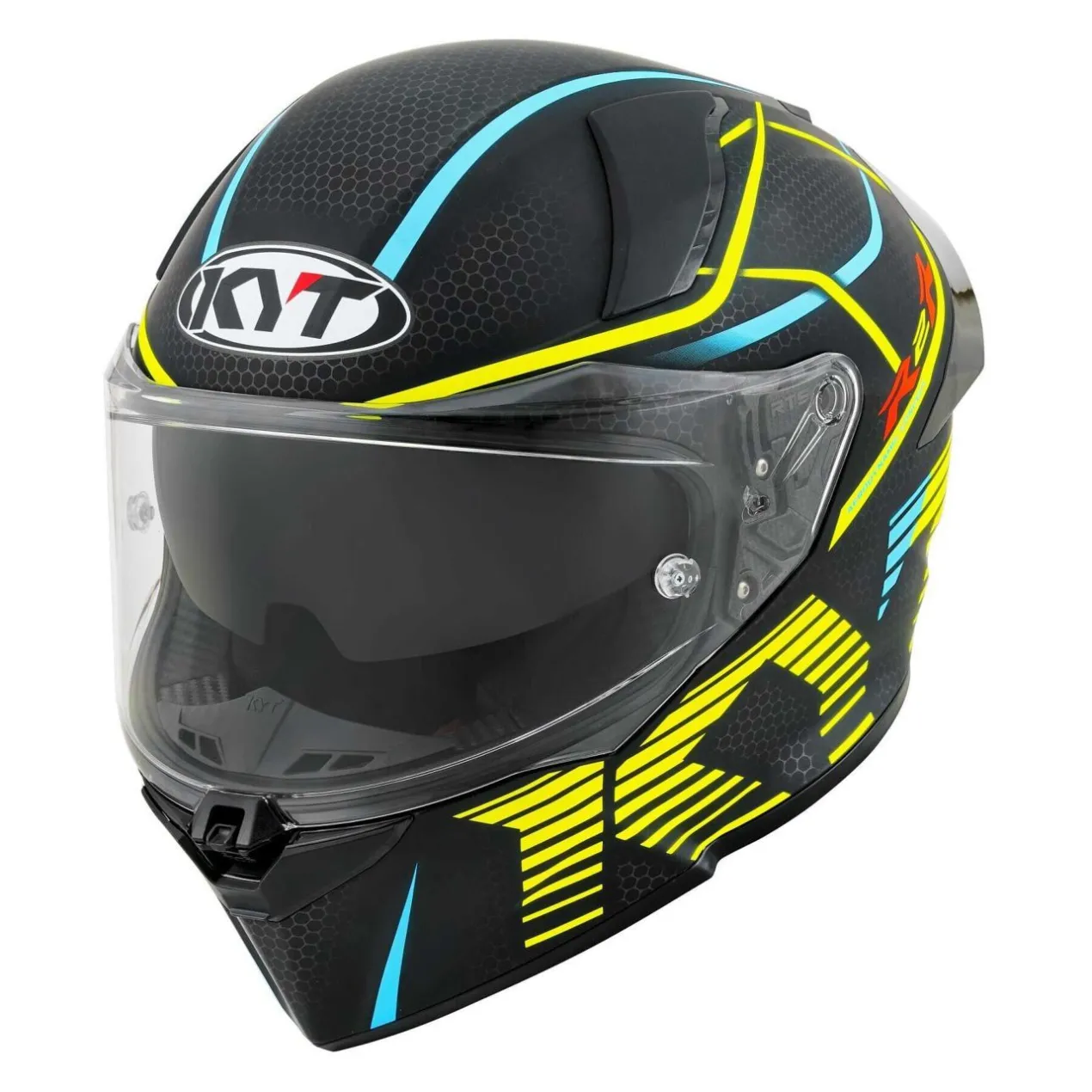 Casco Integrale Kyt R2r Concept Matt Black/yellow