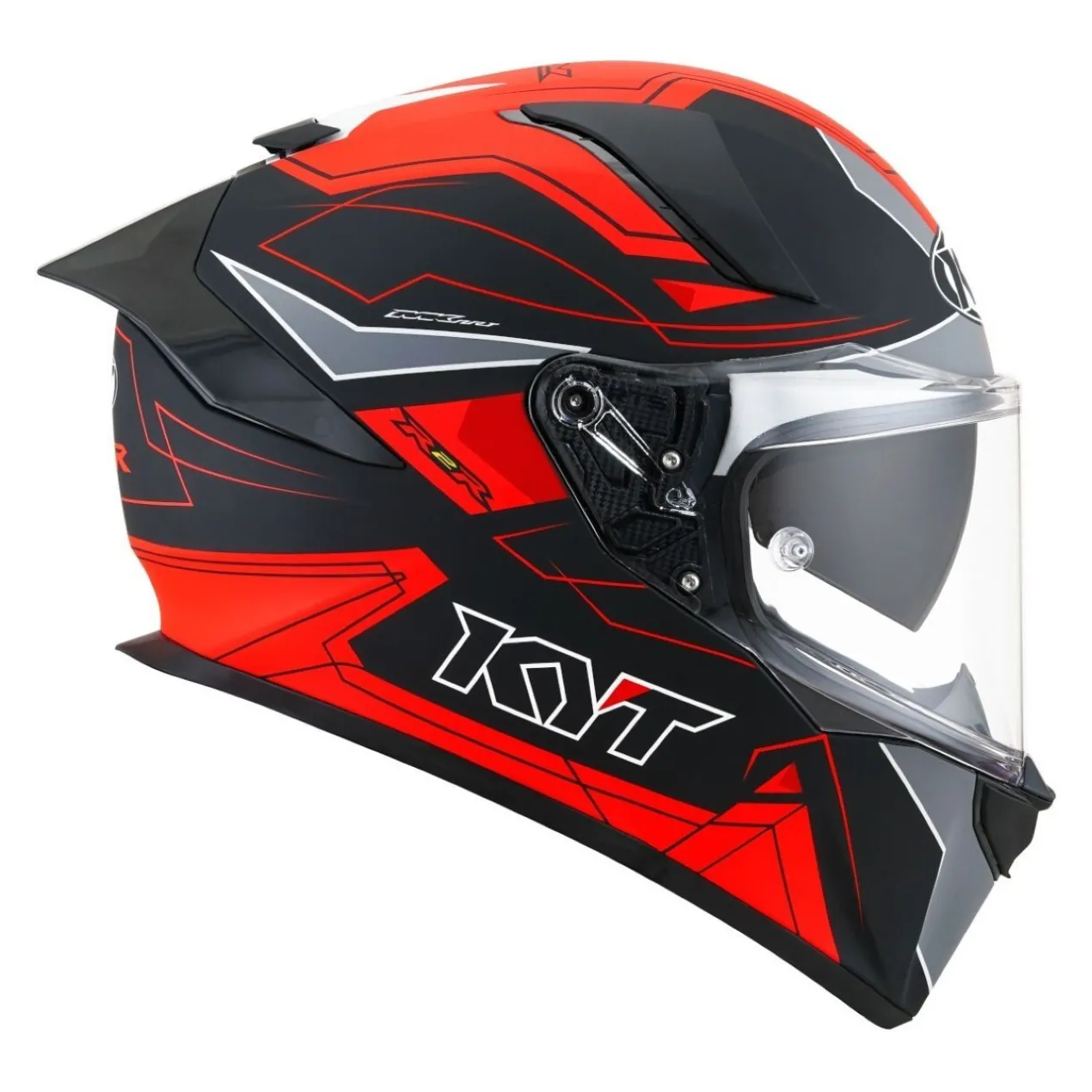 Casco Integrale Kyt R2r Led Matt Black/red