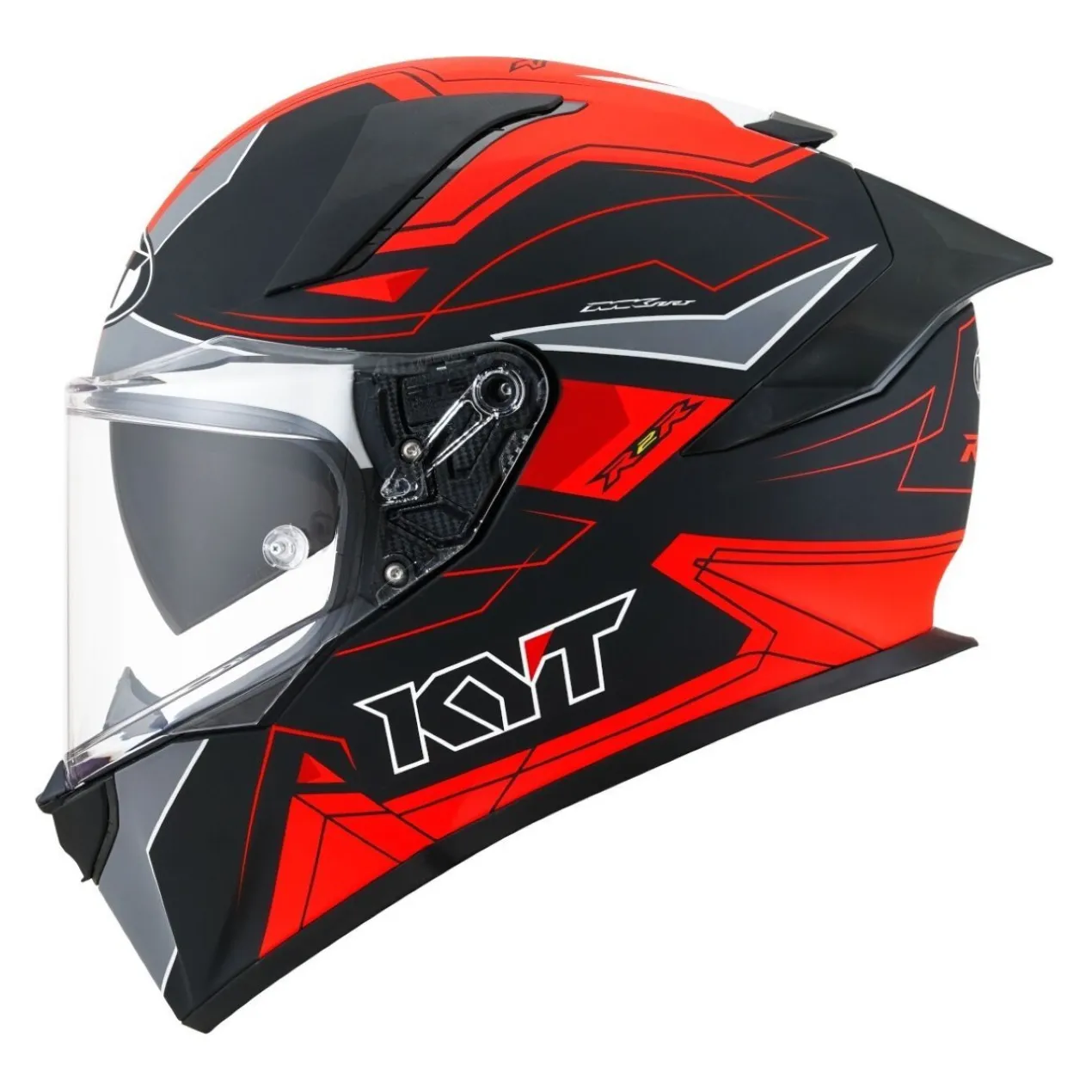 Casco Integrale Kyt R2r Led Matt Black/red