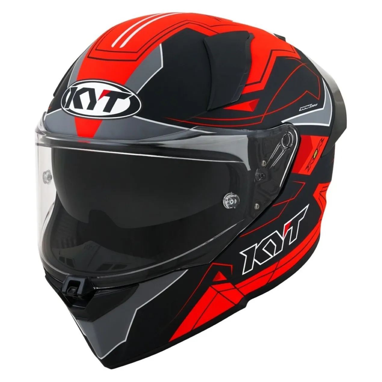 Casco Integrale Kyt R2r Led Matt Black/red