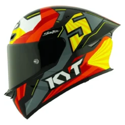 Casco Integrale Kyt Tt-revo Flux Red/yellow