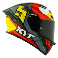 Casco Integrale Kyt Tt-revo Flux Red/yellow