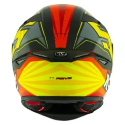 Casco Integrale Kyt Tt-revo Flux Red/yellow