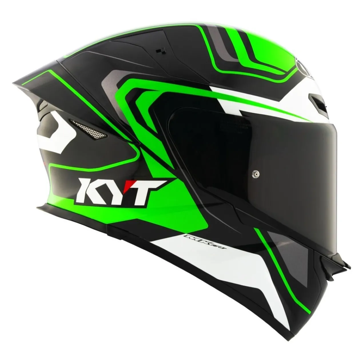 Casco Integrale Kyt Tt-revo Overtech Green Fluo/white